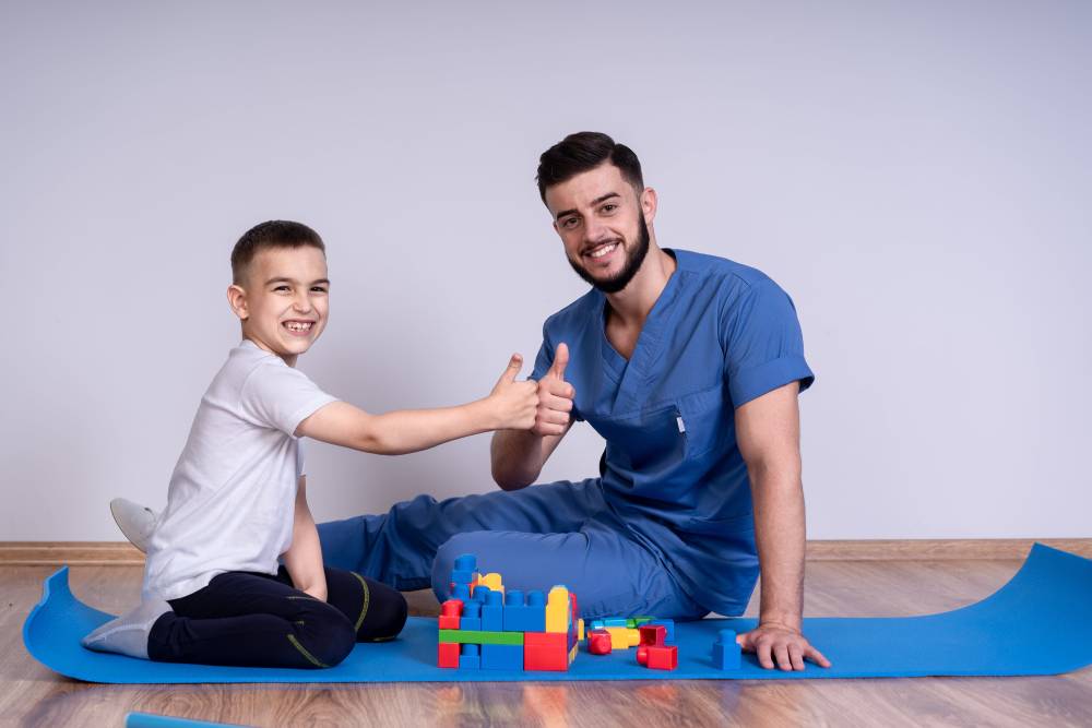 therapists working with children